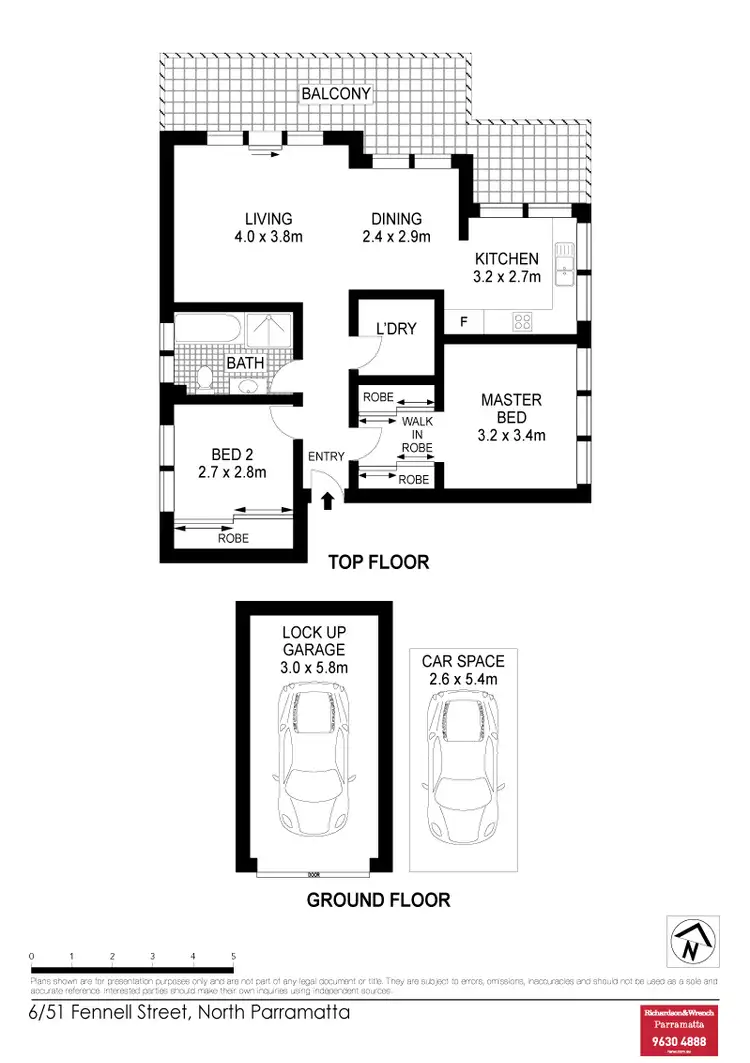 Floorplan of Homely unit listing, 6/51 Fennell Street, North Parramatta NSW 2151