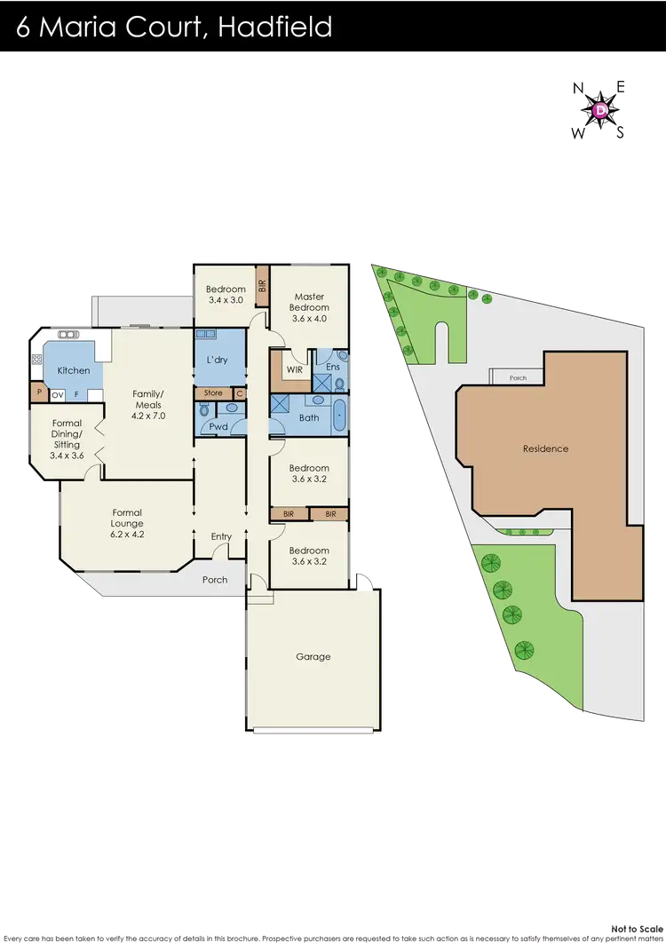 Floorplan of Homely house listing, 6 Maria Court, Hadfield VIC 3046