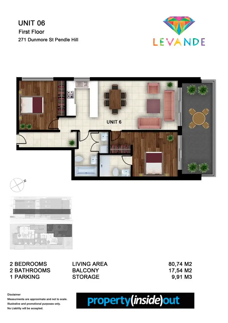 Floorplan of Homely apartment listing, 6/271 Dunmore Street, Pendle Hill NSW 2145
