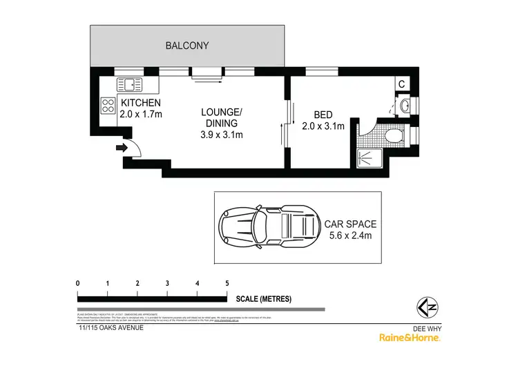 Floorplan of Homely unit listing, 11/115 Oaks Avenue, Dee Why NSW 2099
