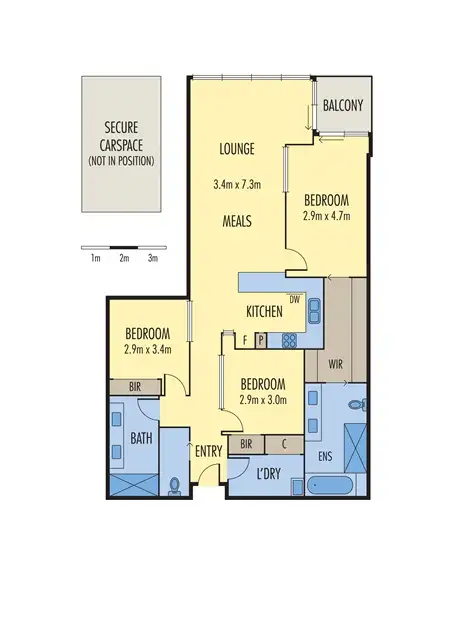 Floorplan of Homely apartment listing, 913/60 Siddeley Street, Docklands VIC 3008