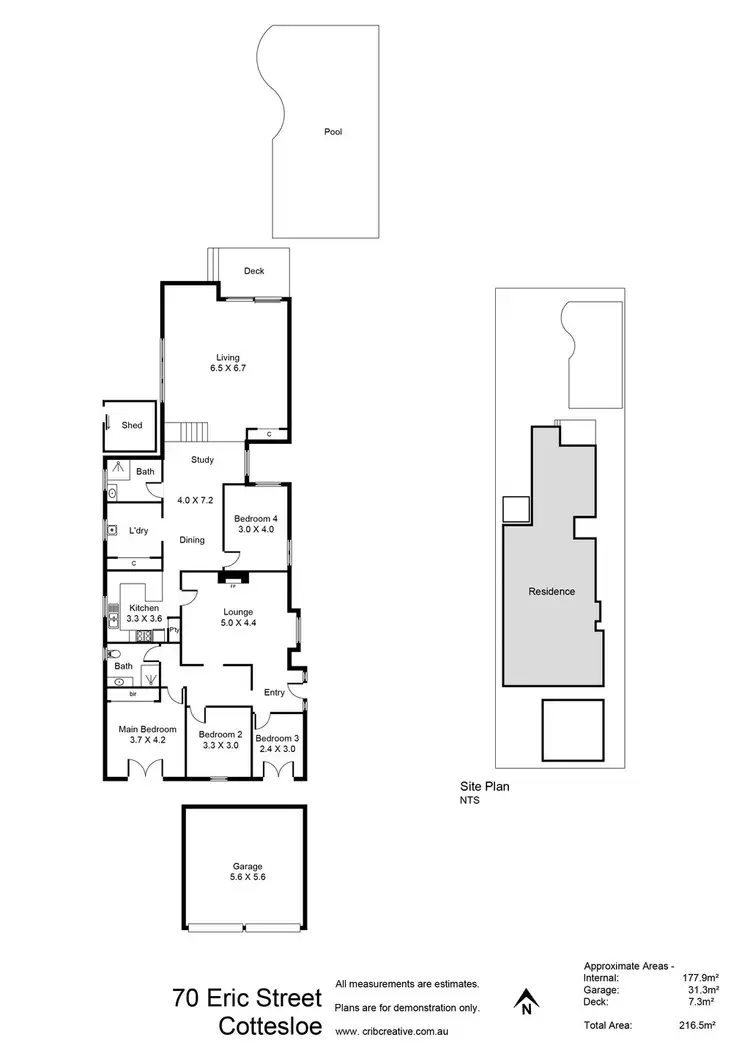 Floorplan of Homely house listing, 70 Eric Street, Cottesloe WA 6011