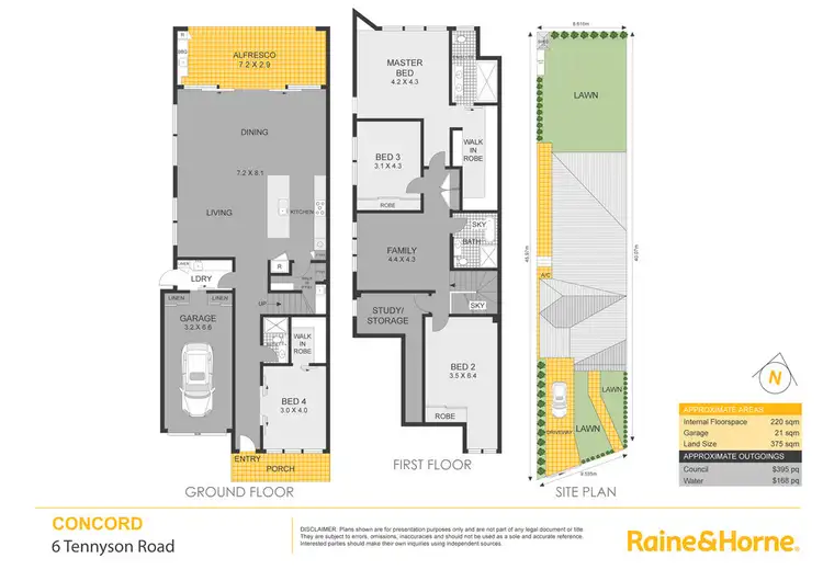 Floorplan of Homely semi-detached listing, 6 Tennyson Road, Concord NSW 2137