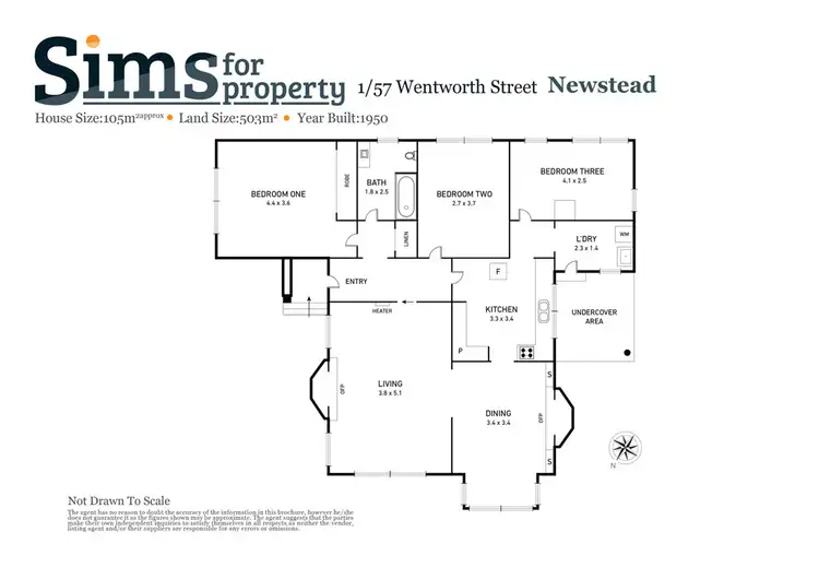 Floorplan of Homely house listing, 1/57a Wentworth Street, Newstead TAS 7250