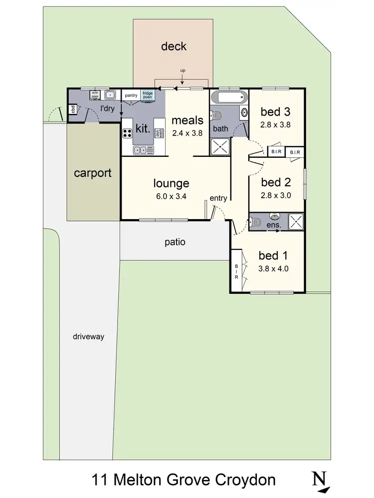Floorplan of Homely house listing, 11 Melton Grove, Croydon VIC 3136