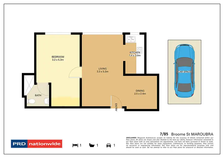 Floorplan of Homely unit listing, 7/85 Broome Street, Maroubra NSW 2035