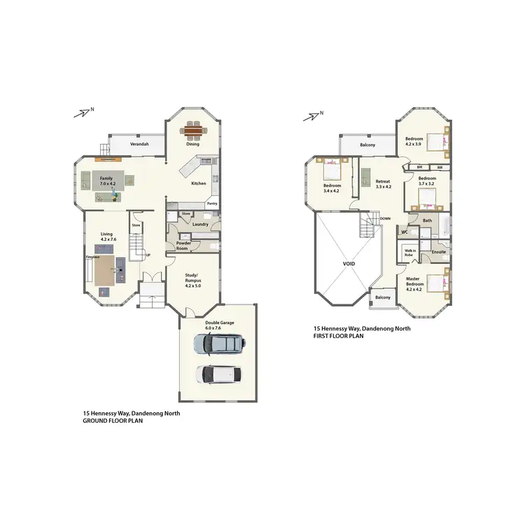 Floorplan of Homely house listing, 15 Hennessy Way, Dandenong North VIC 3175