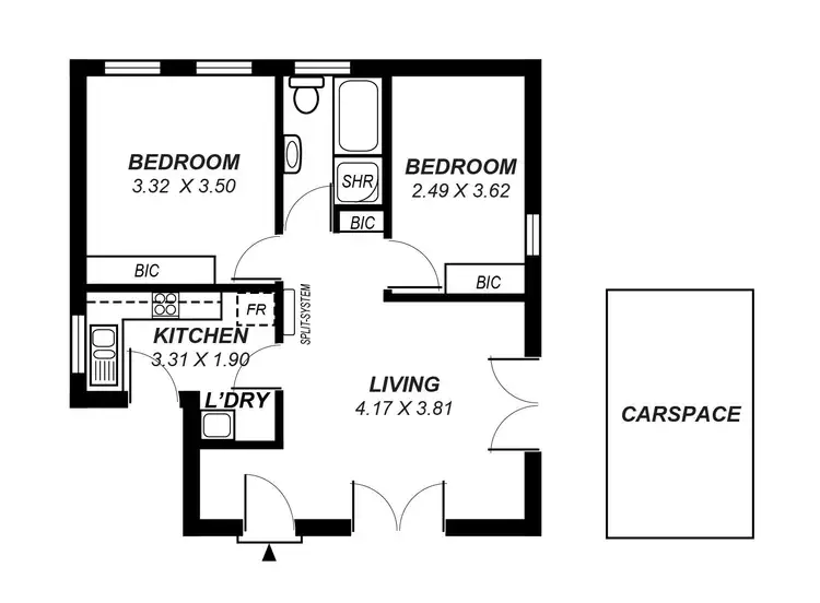 Floorplan of Homely unit listing, 6/27 Hartley Road, Flinders Park SA 5025