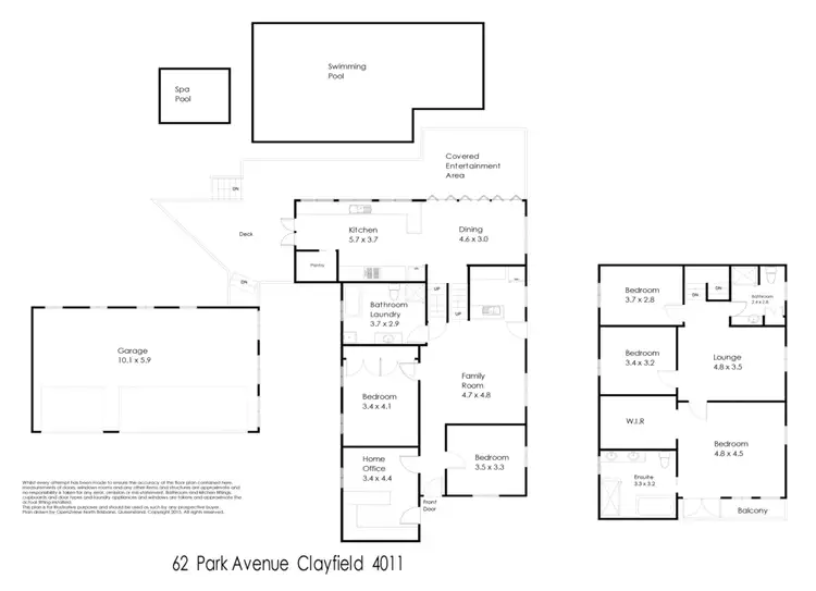 Floorplan of Homely house listing, 62 Park Avenue, Clayfield QLD 4011