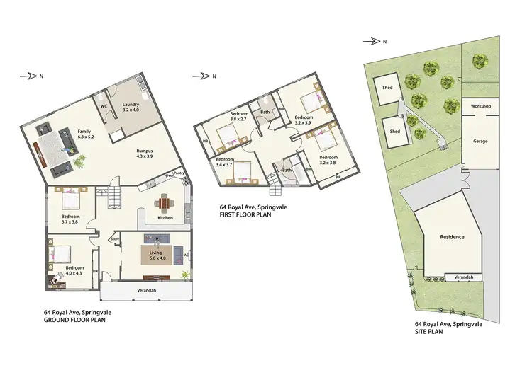 Floorplan of Homely house listing, 64 Royal Avenue, Springvale VIC 3171