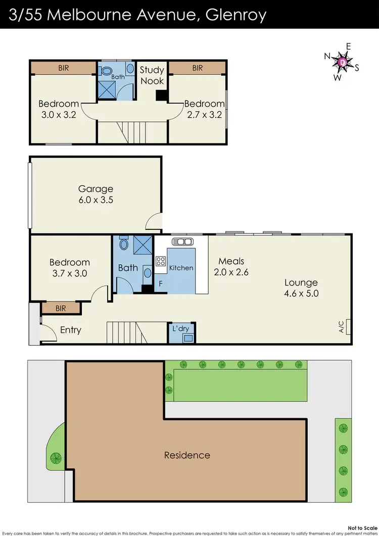 Floorplan of Homely townhouse listing, 3/55 Melbourne Avenue, Glenroy VIC 3046