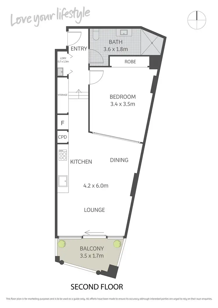 Floorplan of Homely studio listing, 205/82-84 Abercrombie Street, Chippendale NSW 2008