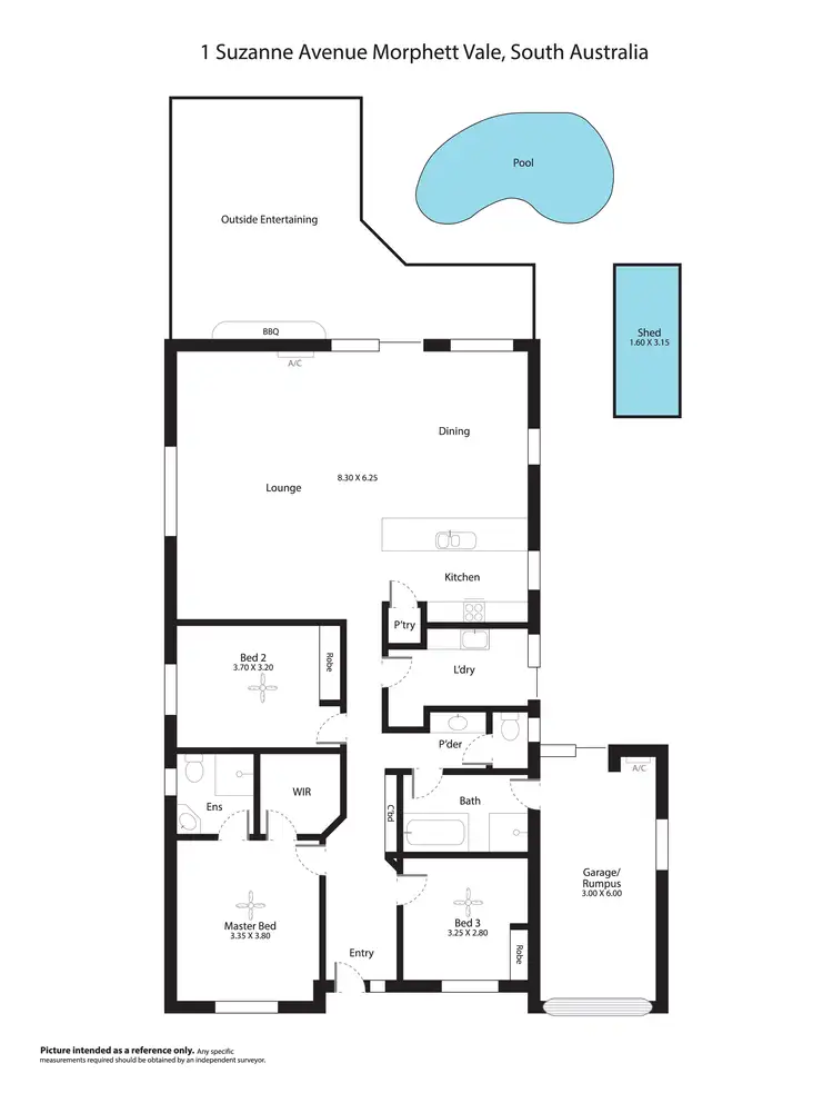 Floorplan of Homely house listing, 1 Suzanne Avenue, Morphett Vale SA 5162