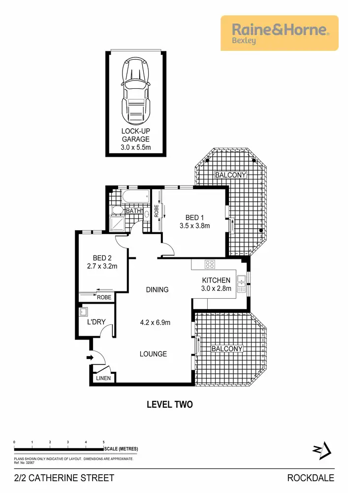 Floorplan of Homely unit listing, 2/2 Catherine St, Rockdale NSW 2216