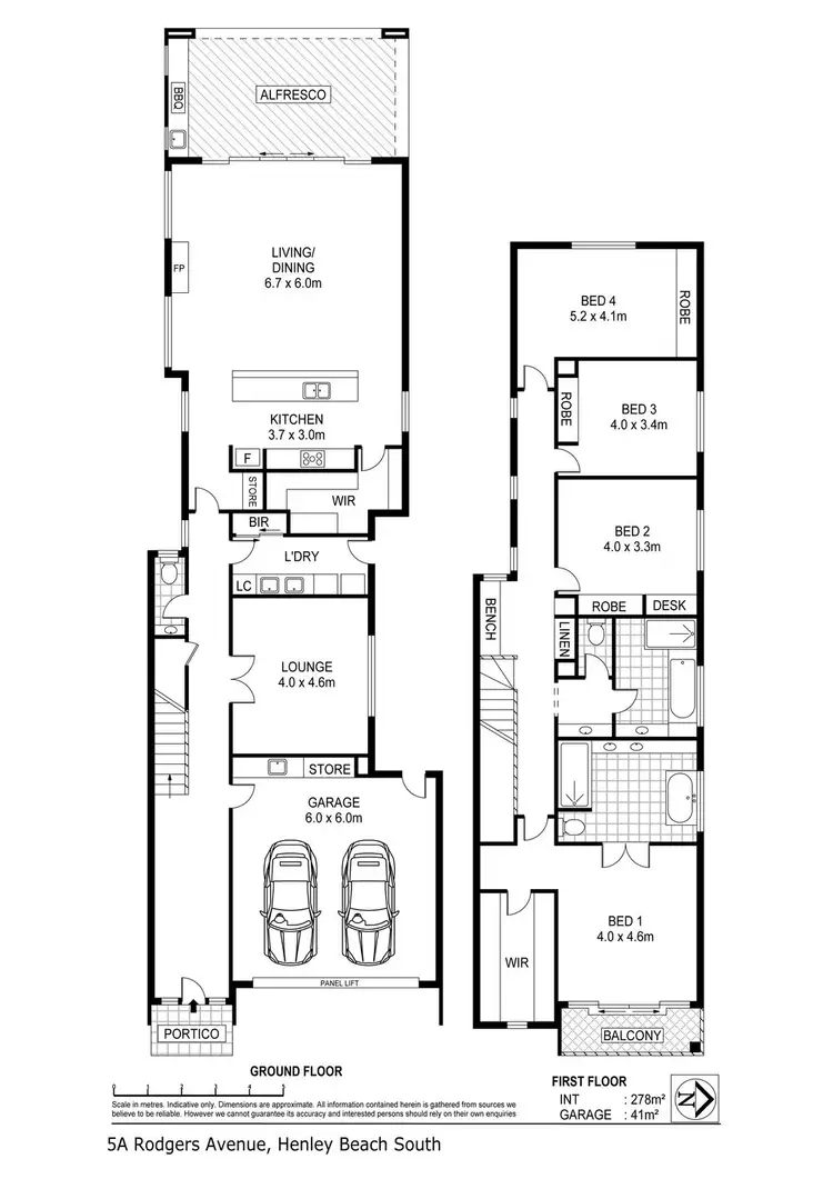 Floorplan of Homely house listing, 5A Rodgers Avenue, Henley Beach South SA 5022