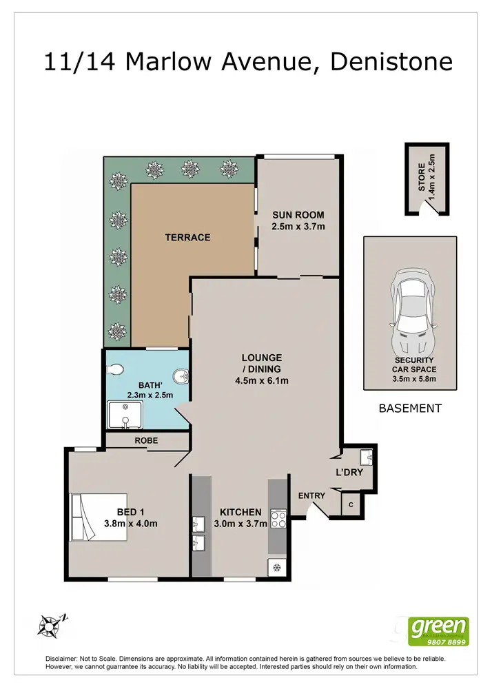 Floorplan of Homely unit listing, 11/14 Marlow Avenue, Denistone NSW 2114