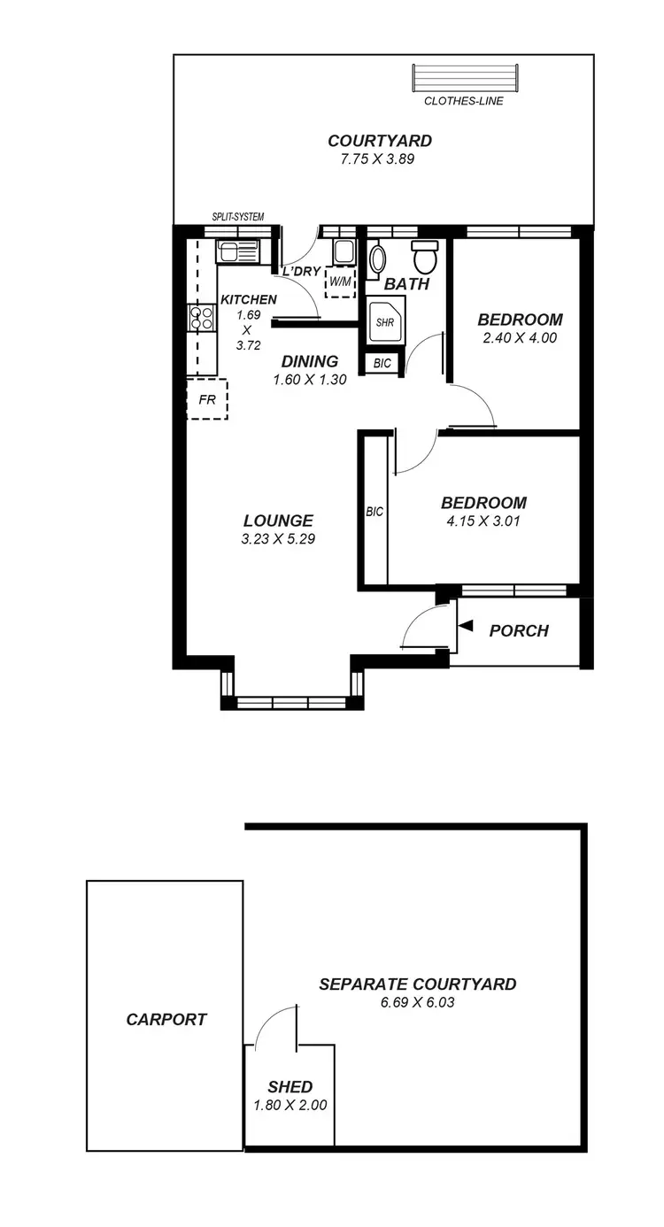 Floorplan of Homely unit listing, 2/76 Watson Avenue, Enfield SA 5085