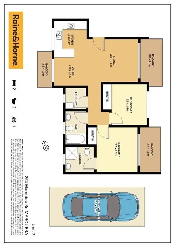Floorplan of Homely unit listing, 7/264 Maroubra Road, Maroubra NSW 2035