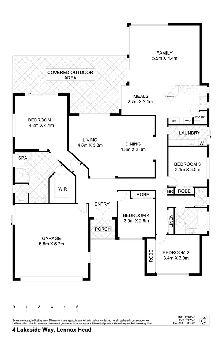Floorplan of Homely house listing, 4 LAKESIDE WAY, Lennox Head NSW 2478