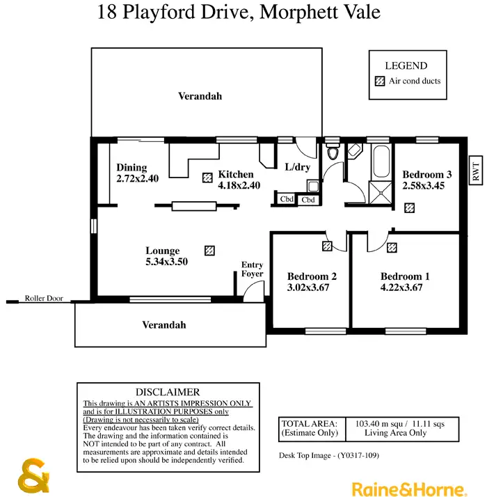 Floorplan of Homely house listing, 18 Playford Drive, Morphett Vale SA 5162