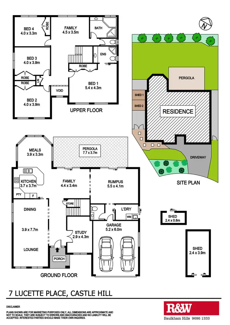 Floorplan of Homely house listing, 7 Lucette Place, Castle Hill NSW 2154