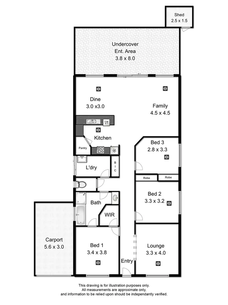 Floorplan of Homely house listing, 1/102 Penneys Hill Road, Hackham SA 5163