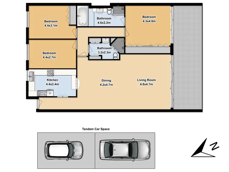 Floorplan of Homely unit listing, 7/51 Upper Pitt Street, Kirribilli NSW 2061