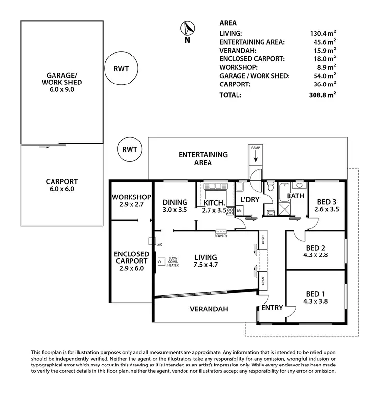 Floorplan of Homely house listing, 38 Langhorne Creek Road, Strathalbyn SA 5255