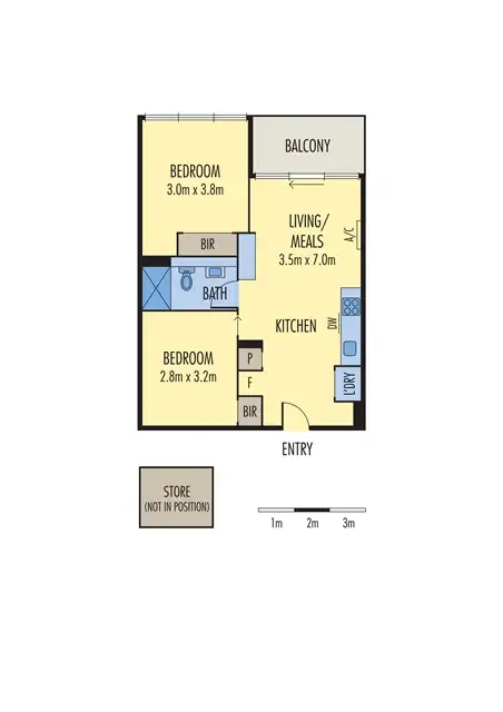 Floorplan of Homely apartment listing, 2401/220 Spencer Street, Melbourne VIC 3000