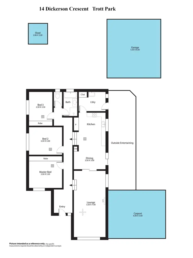 Floorplan of Homely house listing, 14 Dickerson Crescent, Trott Park SA 5158