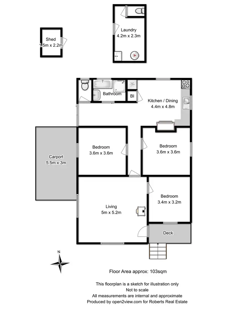 Floorplan of Homely house listing, 5 Third Avenue, Dodges Ferry TAS 7173
