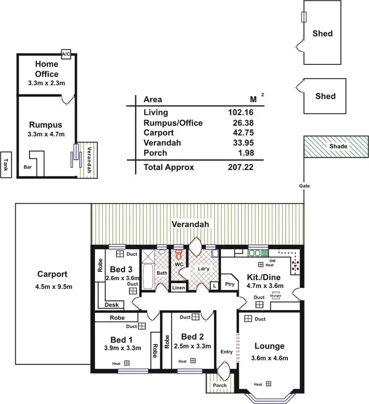 Floorplan of Homely house listing, 6 Gregory Street, Campbelltown SA 5074