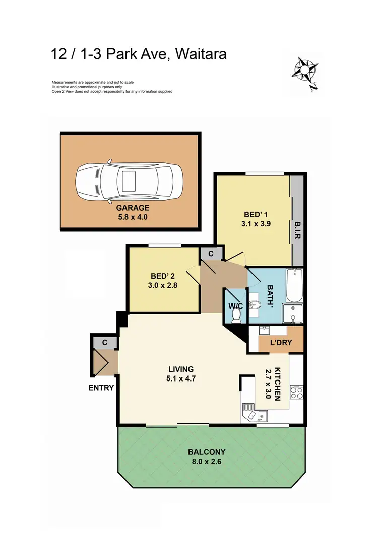 Floorplan of Homely apartment listing, 12/1-3 Park Avenue, Waitara NSW 2077