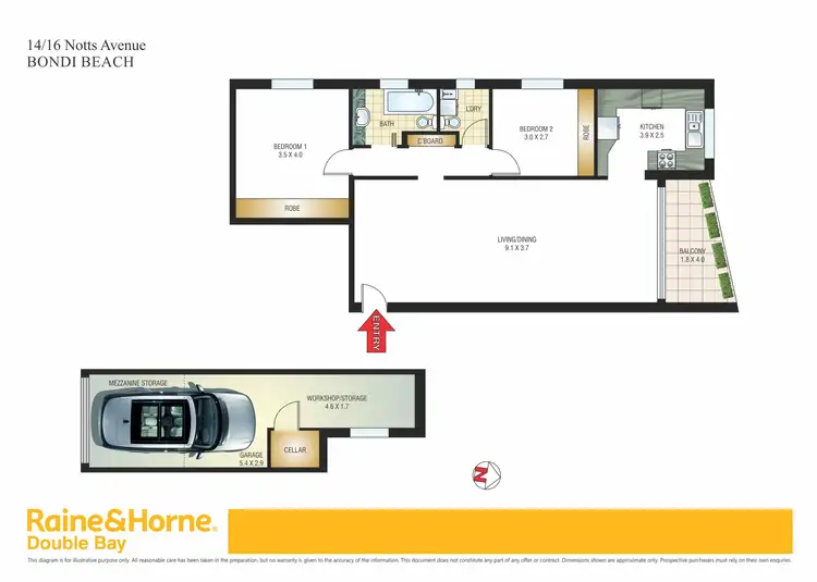 Floorplan of Homely apartment listing, 14/16 Notts Avenue, Bondi Beach NSW 2026