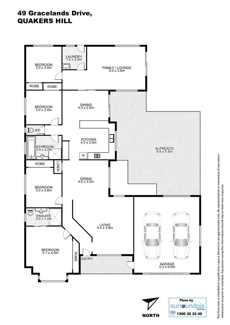 Floorplan of Homely house listing, 49 Gracelands Drive, Quakers Hill NSW 2763