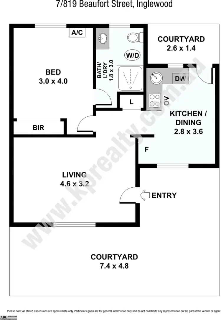 Floorplan of Homely apartment listing, 7/819 Beaufort Street, Inglewood WA 6052