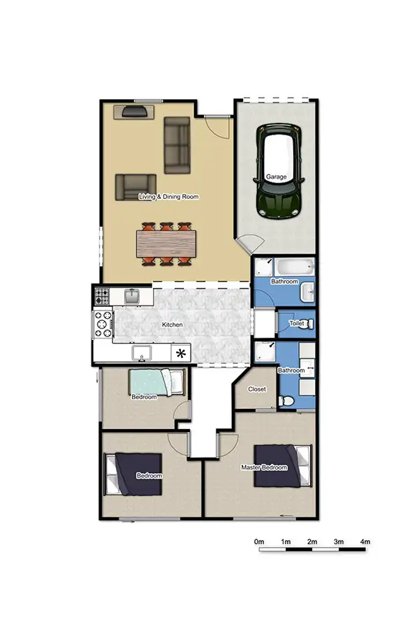 Floorplan of Homely townhouse listing, 16/54 Short Street, Boronia Heights QLD 4124