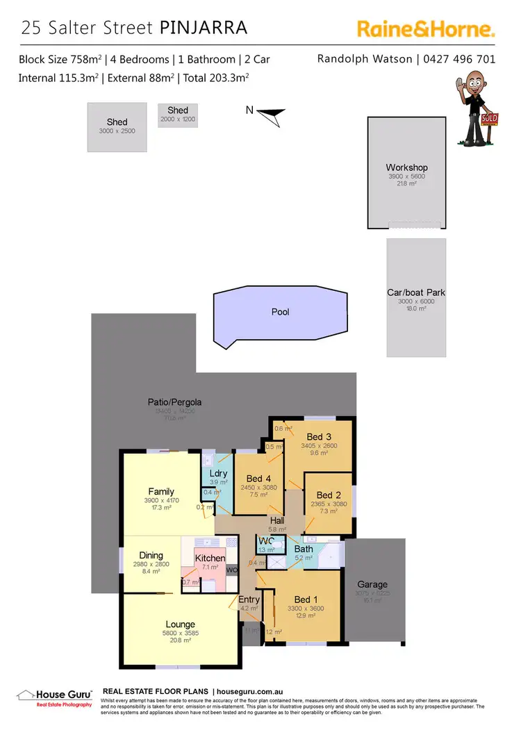 Floorplan of Homely house listing, 25 Salter St, Pinjarra WA 6208