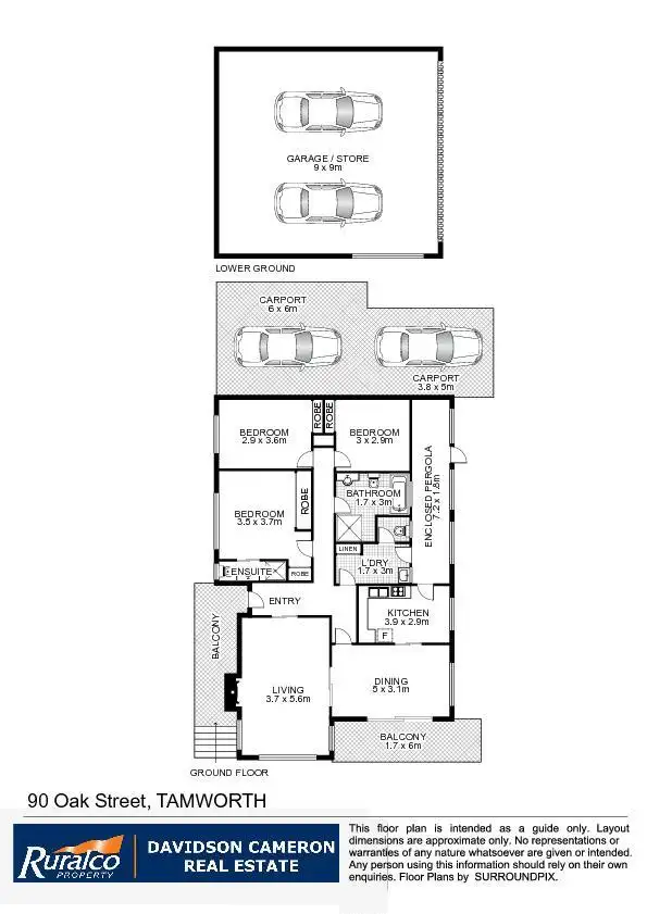 Floorplan of Homely house listing, 90 Oak Street, Tamworth NSW 2340