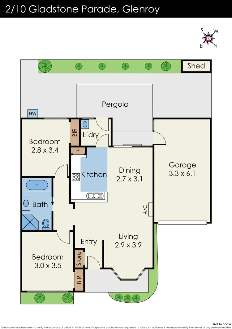 Floorplan of Homely unit listing, 2/10 Gladstone Parade, Glenroy VIC 3046