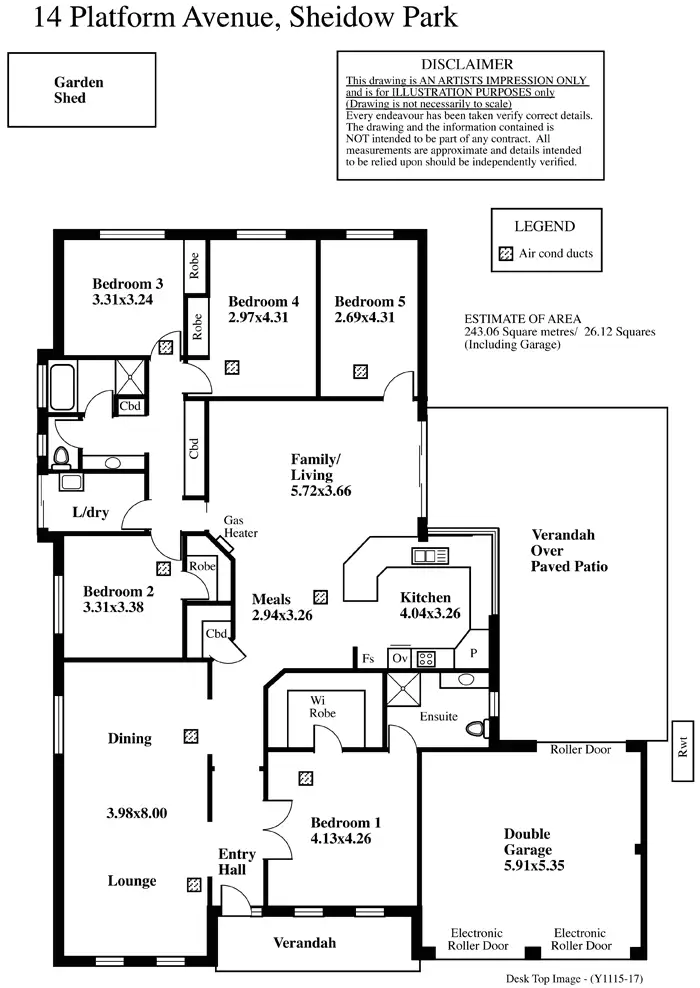Floorplan of Homely house listing, 14 Platform Avenue, Sheidow Park SA 5158