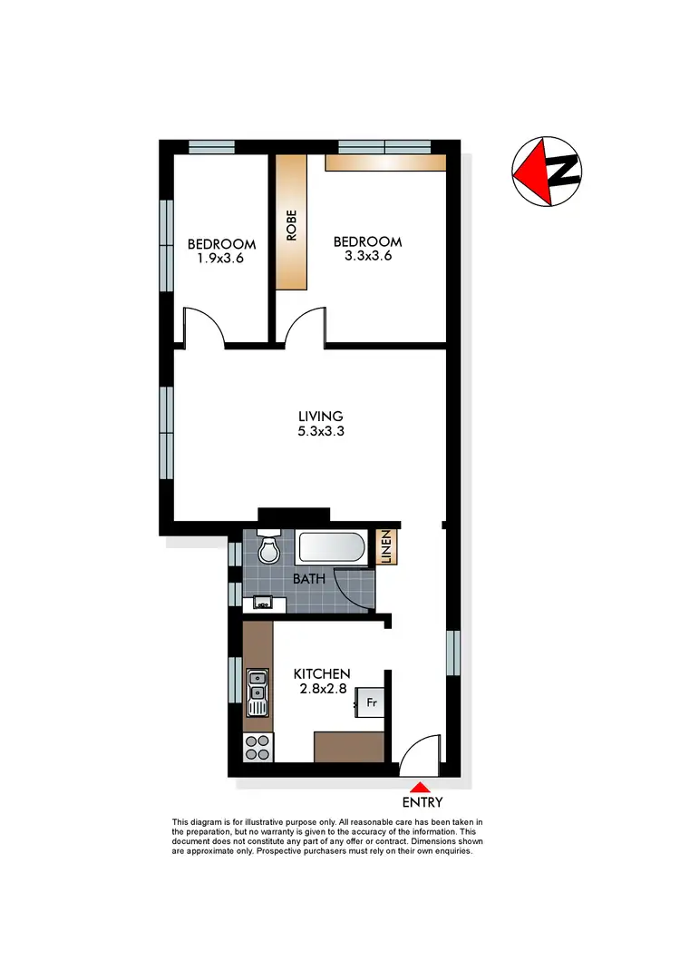 Floorplan of Homely apartment listing, 3/63 Watson Street, Bondi NSW 2026