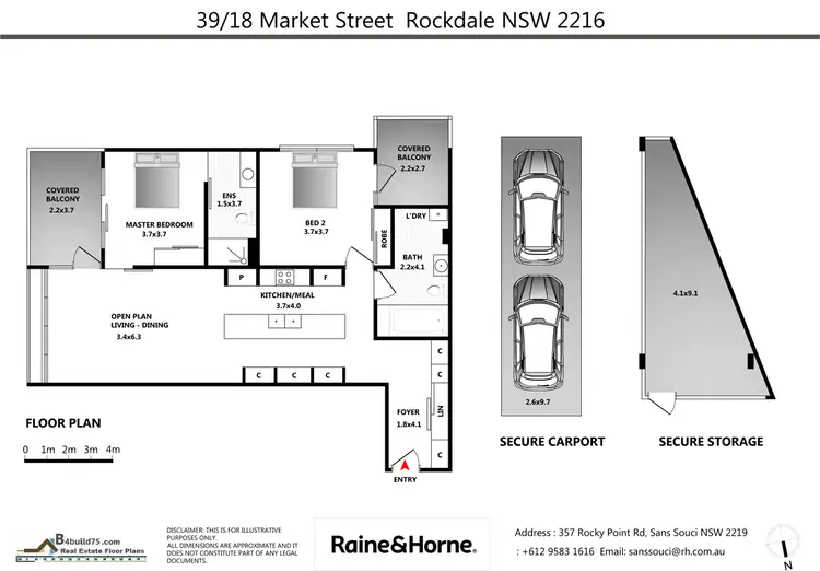 Floorplan of Homely unit listing, 39/18 Market Street, Rockdale NSW 2216
