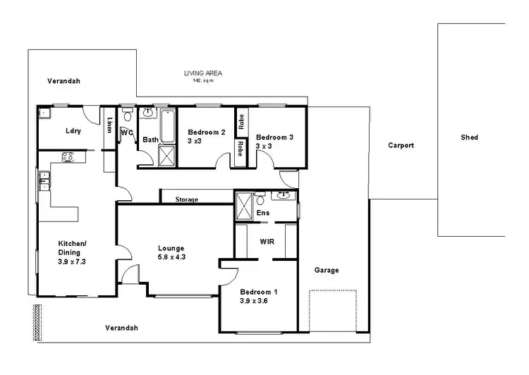 Floorplan of Homely house listing, 36 Woolston Road, Monash via, Berri SA 5343