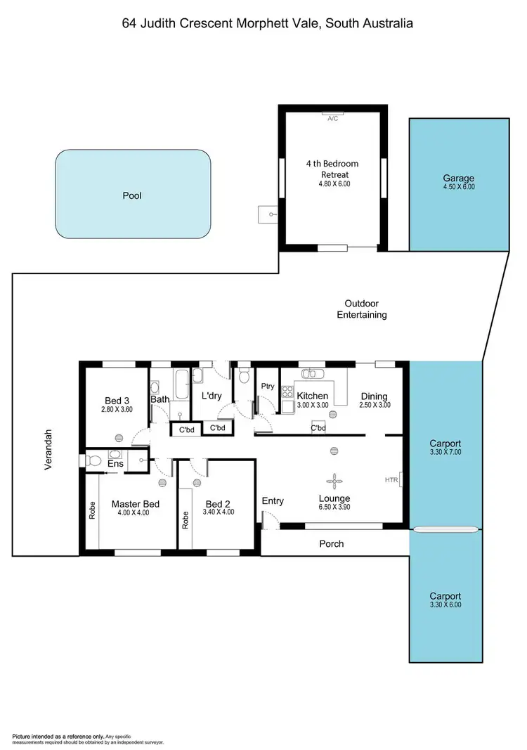 Floorplan of Homely house listing, 64 Judith Crescent, Morphett Vale SA 5162