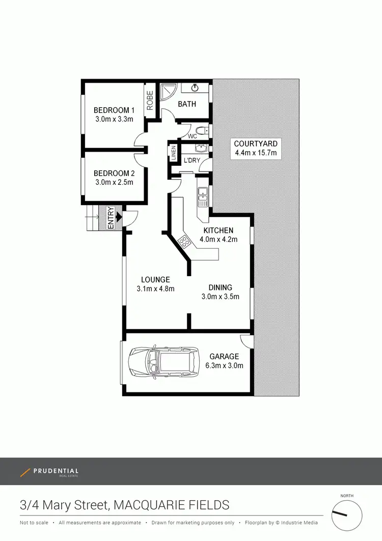 Floorplan of Homely villa listing, 3/4 Mary Street, Macquarie Fields NSW 2564