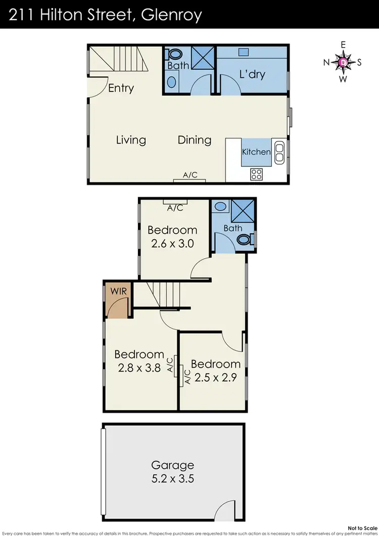 Floorplan of Homely townhouse listing, 211 Hilton Street, Glenroy VIC 3046