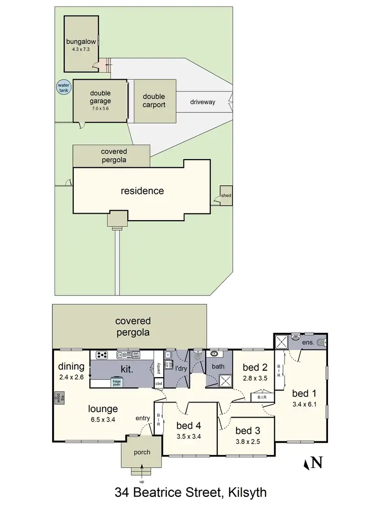 Floorplan of Homely house listing, 34 Beatrice Street, Kilsyth VIC 3137