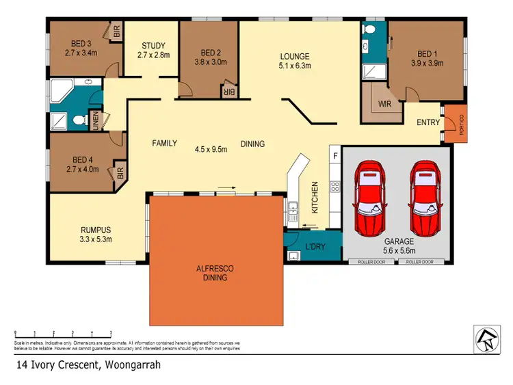 Floorplan of Homely house listing, 14 Ivory Crescent, Woongarrah NSW 2259