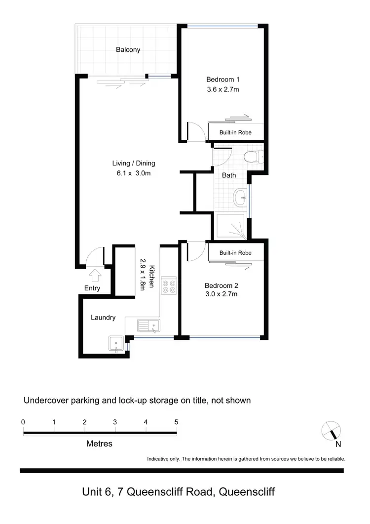 Floorplan of Homely unit listing, 6/7 Queenscliff Road, Queenscliff NSW 2096